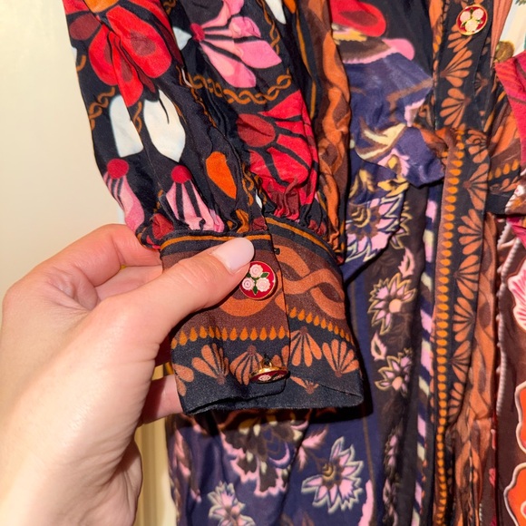 FARM Rio Miranda Mix Chemise Mix Print Midi Dress Size XS - Picture 5 of 11